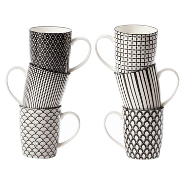 6 Piece Ava 300ml Ceramic Mug Set